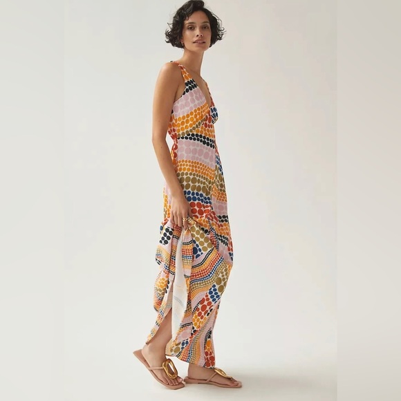 Anthropologie The Odells Dot-Printed Maxi Dress Size XS. B17 - Picture 3 of 11